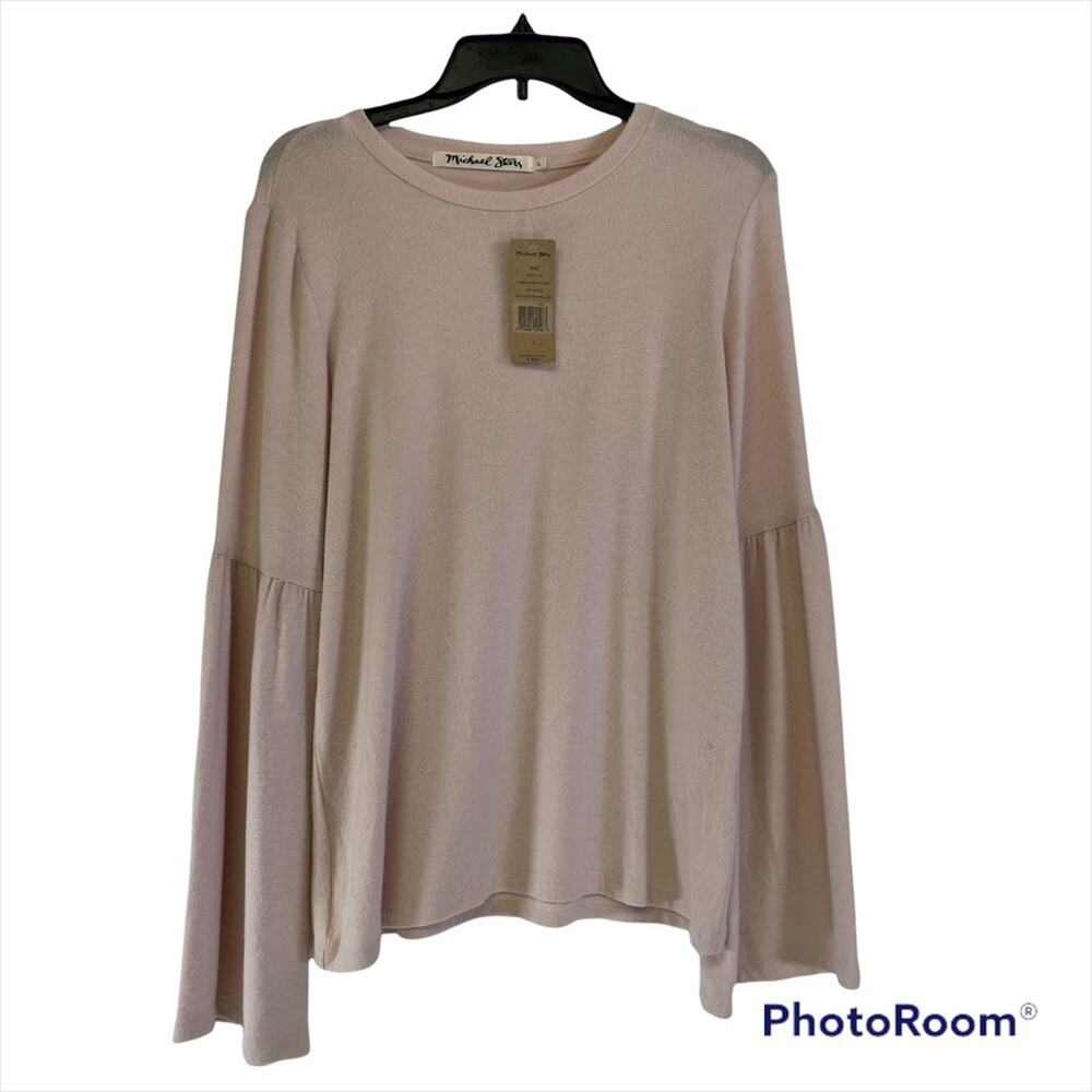 Michael Stars "Madison brushed jerse" with bell sleeves size L